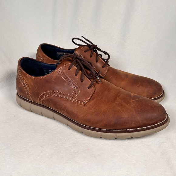 Johnston & Murphy Other - Johnston & Murphy Prentiss Derby Oxford Hybrid Dress Shoe Men 13M Brown Leather